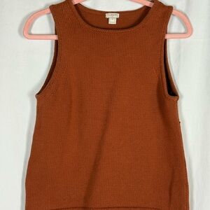J. Crew Rust Knit Sleeveless Tank